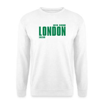 London – England Lyric Design - Unisex Pullover - Weiß - Vorne