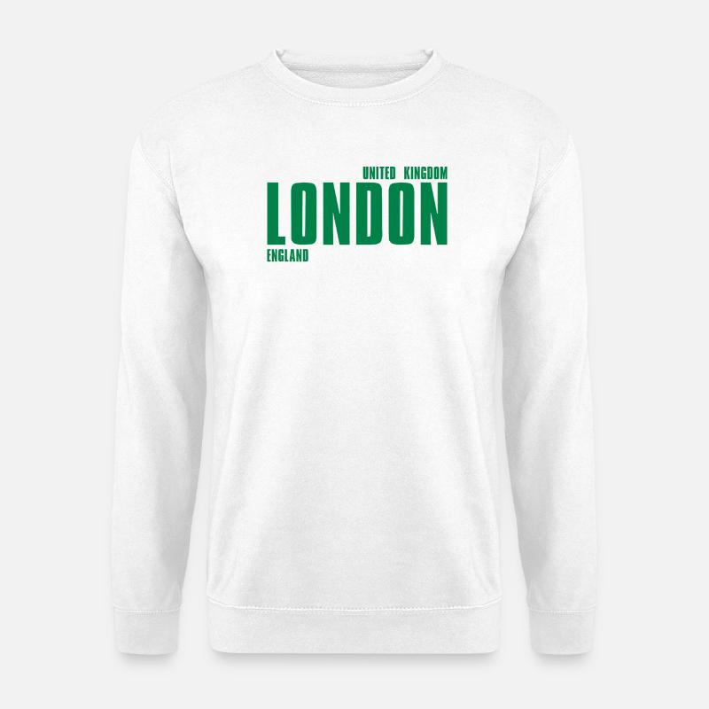 London – England Lyric Design - Unisex Pullover - Weiß