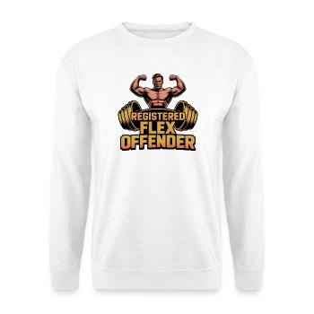 Registered Flex Offender - Funny Gym Tshirt - Unisex Sweatshirt - white - Front