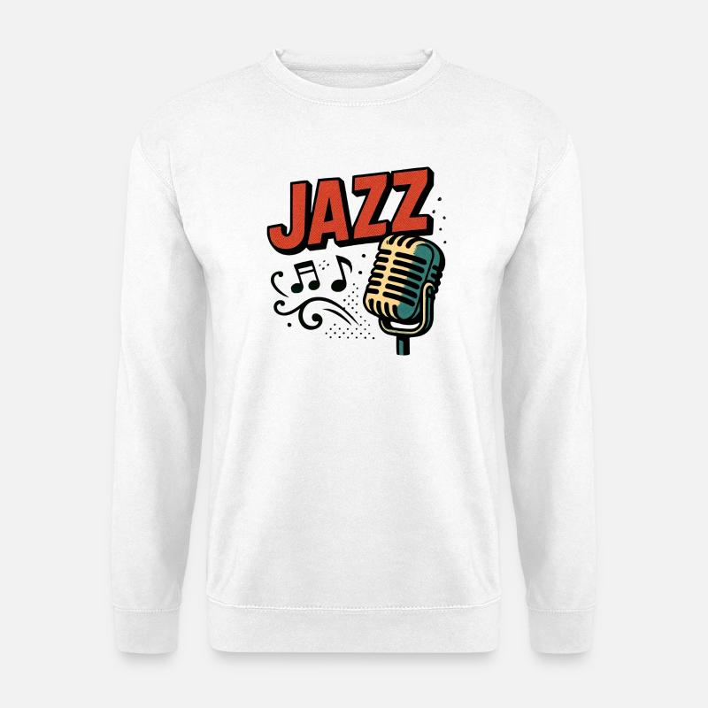Jazz – Saxophon – Musik - Unisex Pullover - Weiß