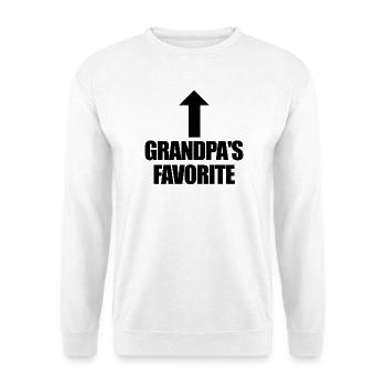Petit-enfant préféré Lustig Je suis le préféré de Papy - Sweat-shirt Unisexe - blanc - Devant