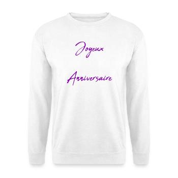 SAINT VALENTIN. JOYEUX ANNIVERSAIRE - Sweat-shirt Unisexe - blanc - Devant