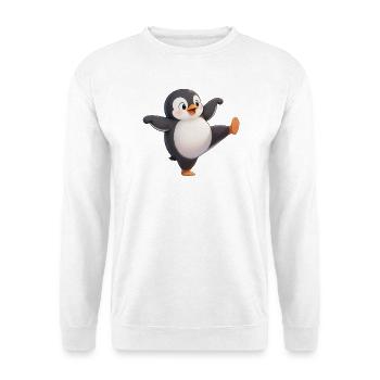 Dessin animé Maître Kung-Fu Pingouin Mignon Grandes Danses - Sweat-shirt Unisexe - blanc - Devant