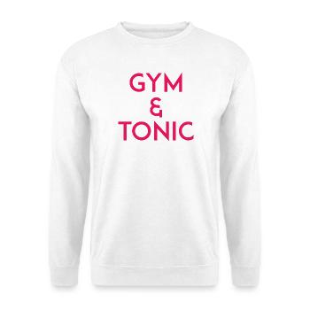 Gym & Tonic - Unisex Pullover - Weiß - Vorne - Alina (178cm) & Michal (187cm)