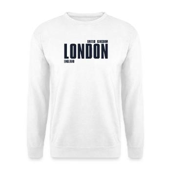 London Bold Typography Navy - Unisex Sweatshirt - white - Front