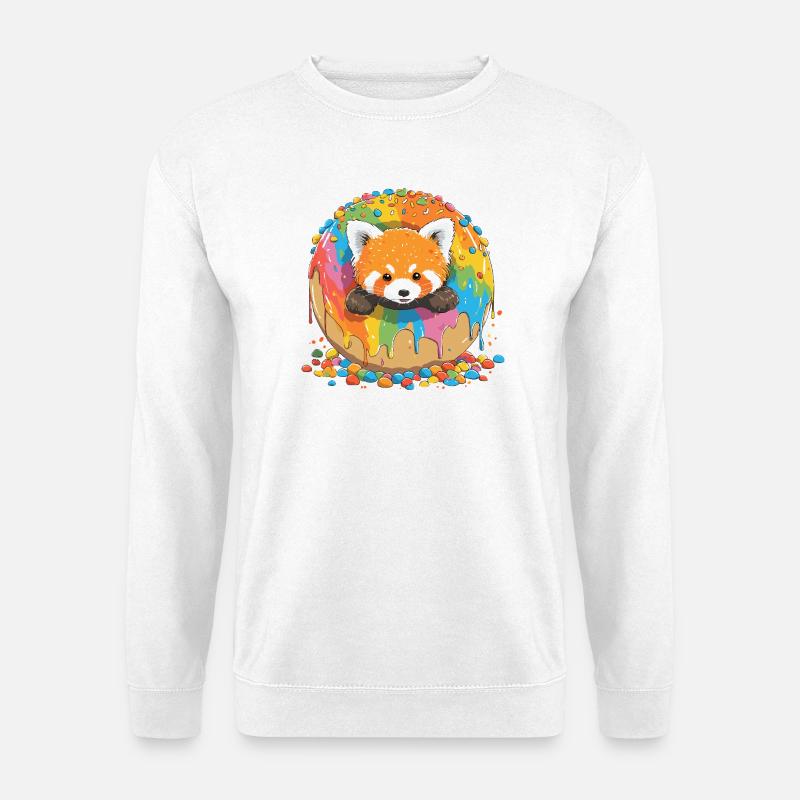 Rainbow Donut Fox - Unisex Sweatshirt - white
