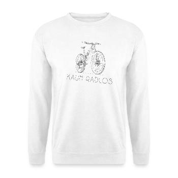 VTT À peine sans roues Dessin minimal en lignes - Sweat-shirt Unisexe - blanc - Devant