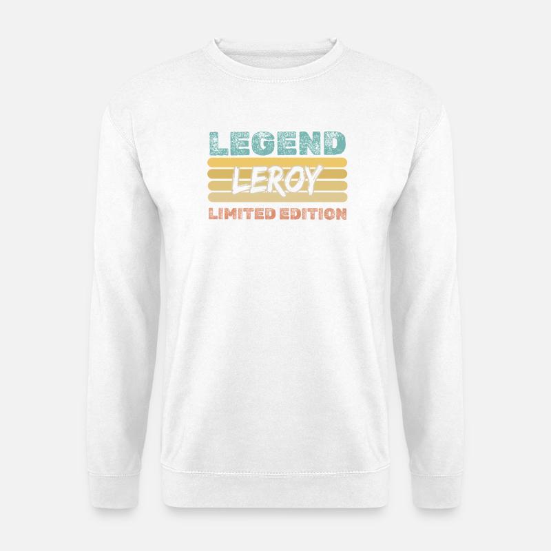 Vorname Leroy - Unisex Pullover - Weiß