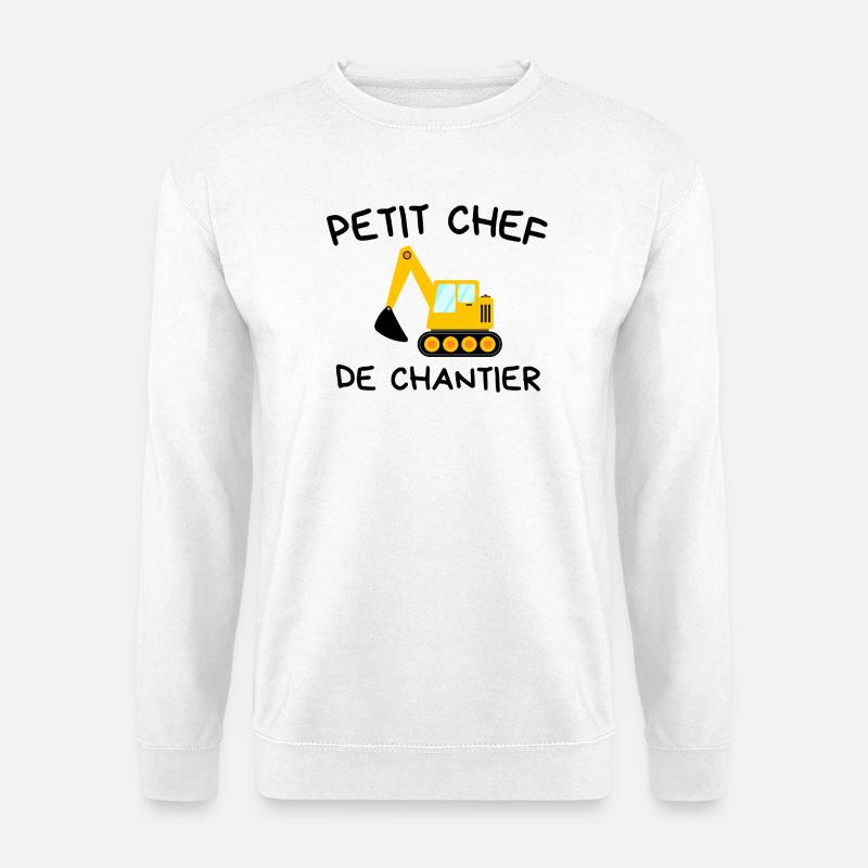 Small Construction Manager Construction Excavator - Unisex Sweatshirt - white