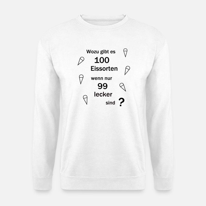 100 Eissorten - Unisex Pullover - Weiß