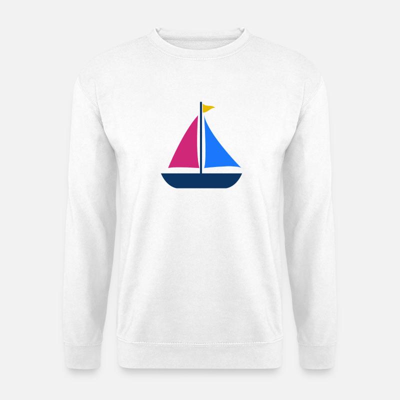 Segelboot - Unisex Pullover - Weiß