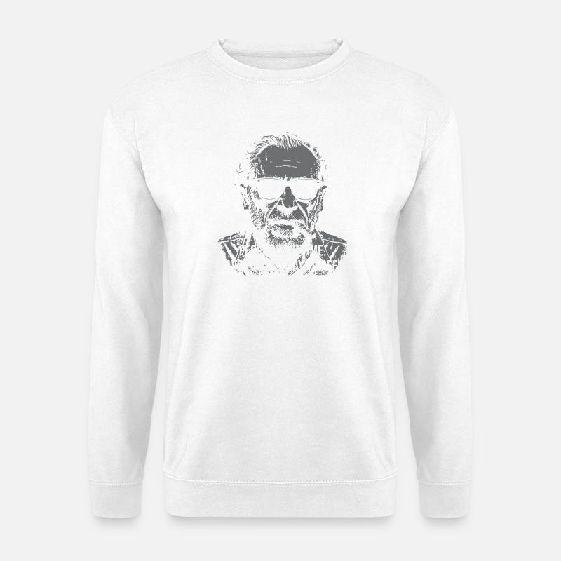 Charles-Bukowski-Zitat über Menschen - Unisex Pullover - Weiß
