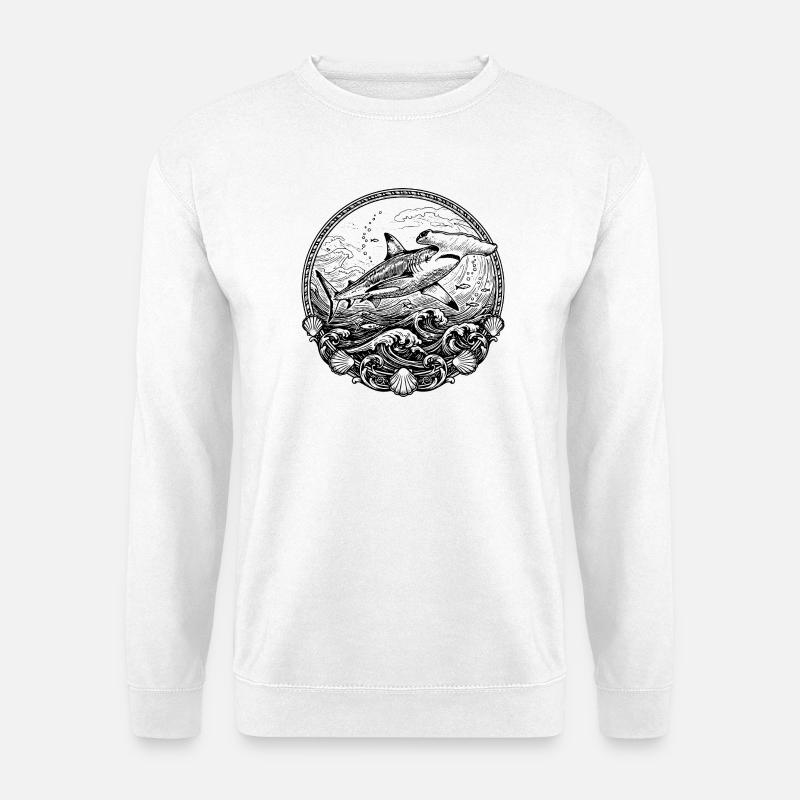 Hammerhai - Unisex Pullover - Weiß