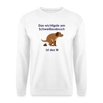 Hundekot Witz - Unisex Pullover - Weiß - Vorne