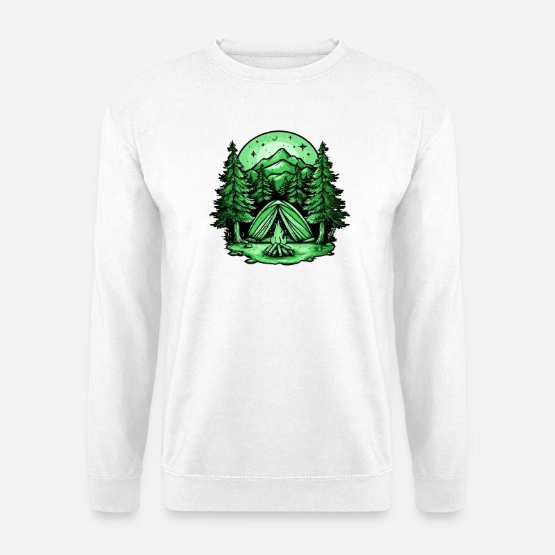 Camping Zelt Natur - Unisex Pullover - Weiß