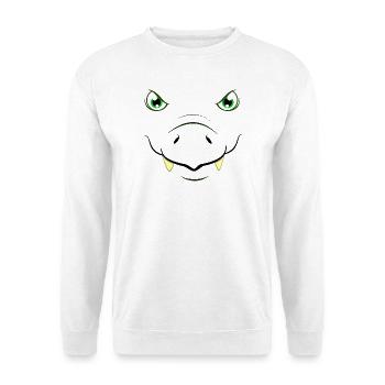 T-Rex Face Tyrannosaurus Rex Dinosaur Diy Costume - Unisex Sweatshirt - white - Front