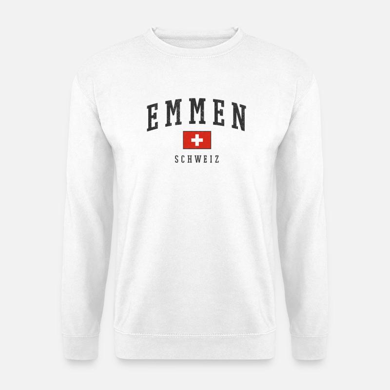 Emmen Schweiz Logo Kreuz - Unisex Pullover - Weiß