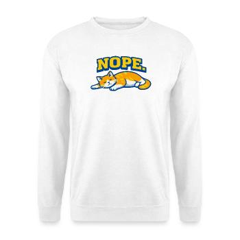 Nope Sleeping Cat Lazy Mood Design - Unisex Sweatshirt - white - Front
