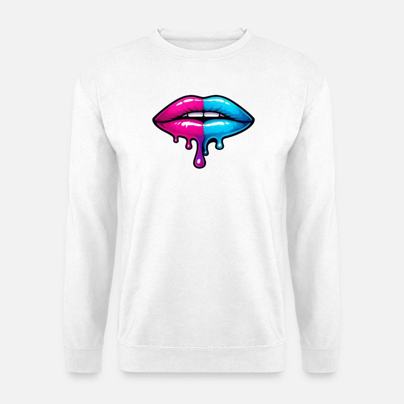 Split Neon Lip Melt - Unisex Sweatshirt - white