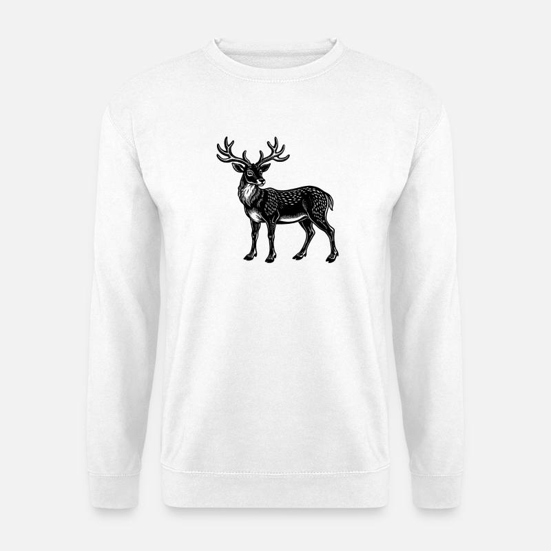 Rentiere - Unisex Pullover - Weiß