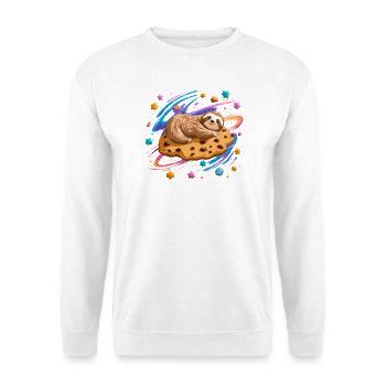 Weltraum-Sloth auf Keks - Unisex Pullover - Weiß - Vorne