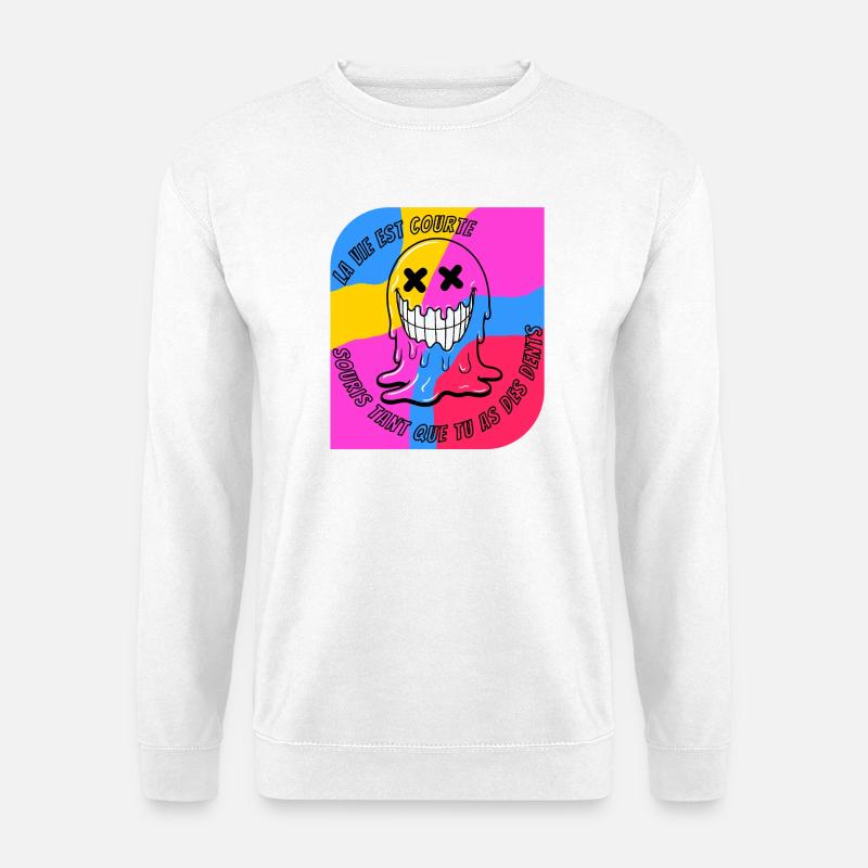 Das Leben ist kurz. POP - Unisex Pullover - Weiß