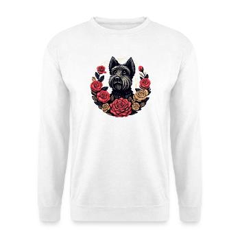 Terrier Rose Circle - Unisex Sweatshirt - white - Front