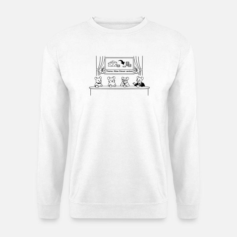 Mouse Mice Cheese Tax Lower - Unisex Sweatshirt - white