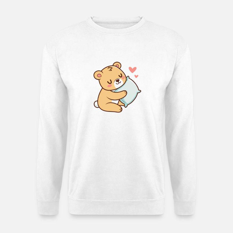 Soft Cuddle Teddy Bear - Unisex Sweatshirt - white