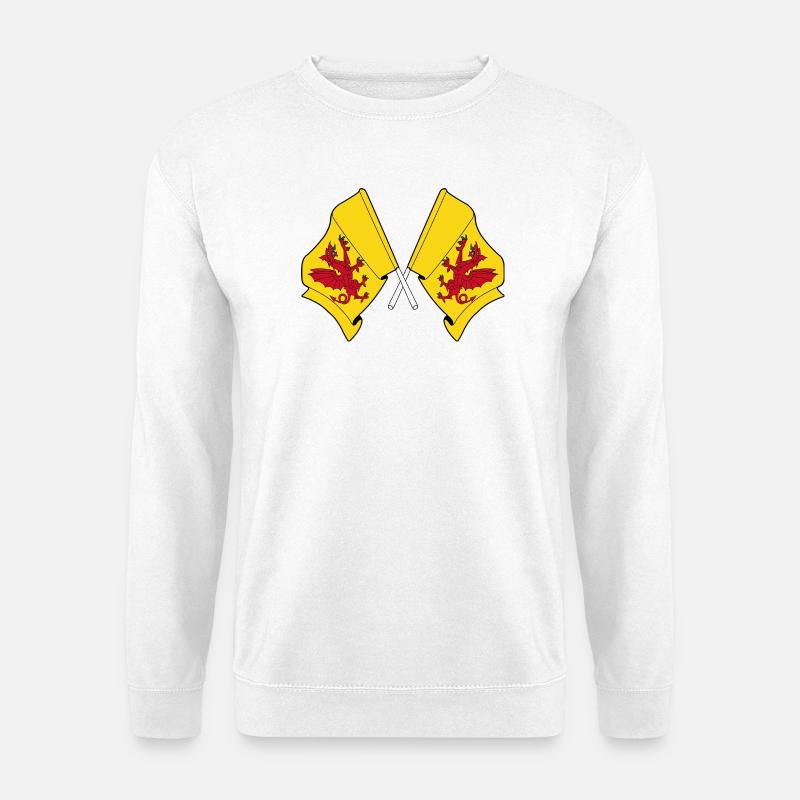 Two flags crossed – Somerset - Unisex Sweatshirt - white