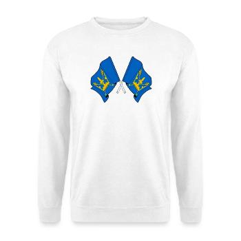 Suffolk Flags Crossed - Unisex Sweatshirt - white - Front
