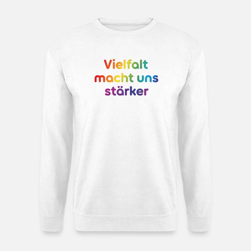 Diversity makes us stronger - Unisex Sweatshirt - white