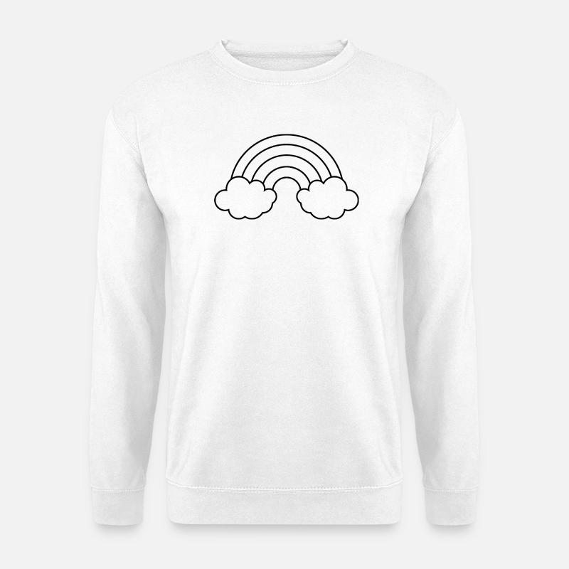 Regenbogenumriss - Unisex Pullover - Weiß