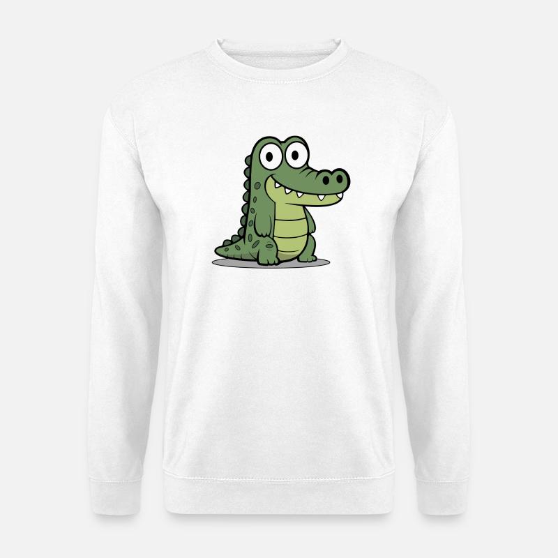 Krokodil  - Unisex Pullover - Weiß