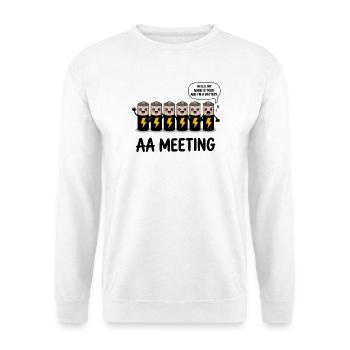 Réunion des AA - T-shirt Anonymes Alcooliques drôles - Sweat-shirt Unisexe - blanc - Devant