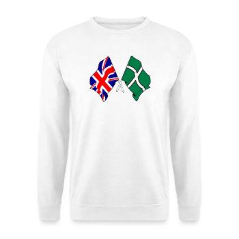 Devon & Great Britain Cross - Unisex Pullover - Weiß - Vorne