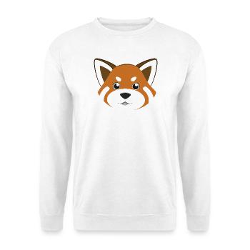 Rotes Panda-Gesicht niedliche Kawaii-Tierkunst - Unisex Pullover - Weiß - Vorne