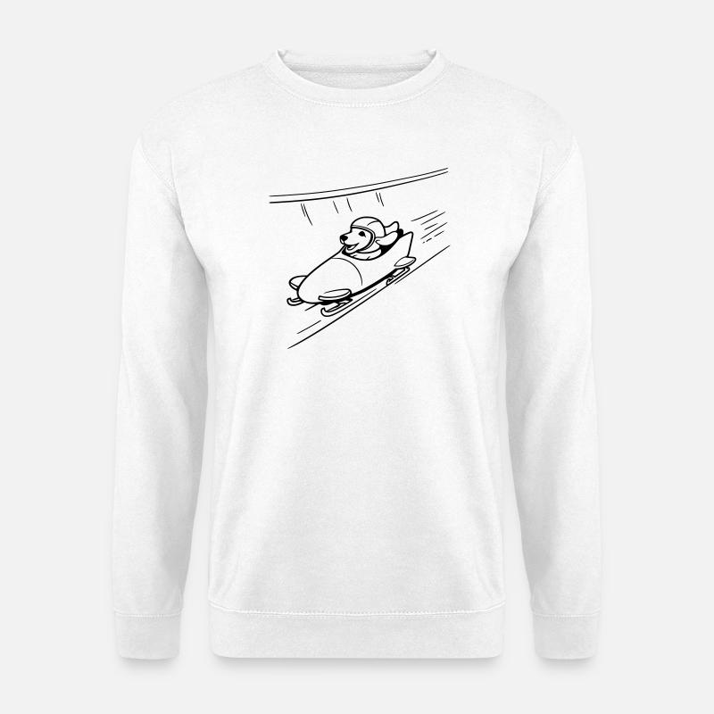 dackel eis bob kanal line art - Unisex Sweatshirt - white