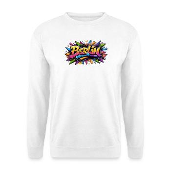 Berlin Graffiti lettering with colorful color effects - Unisex Sweatshirt - white - Front