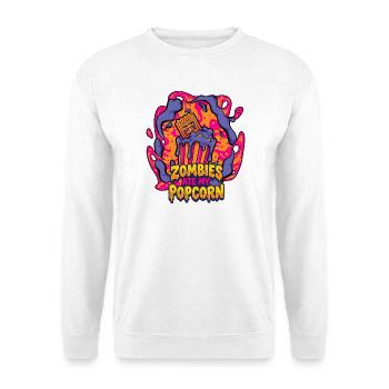 Zombies eat my popcorn - Unisex Sweatshirt - white - Front