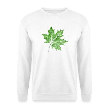 Érable feuillu / Feuille d’érable - Sweat-shirt Unisexe - blanc - Devant
