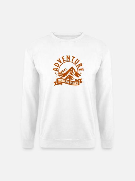 Moderne Bergabenteuer Peaks - Unisex Pullover - Weiß