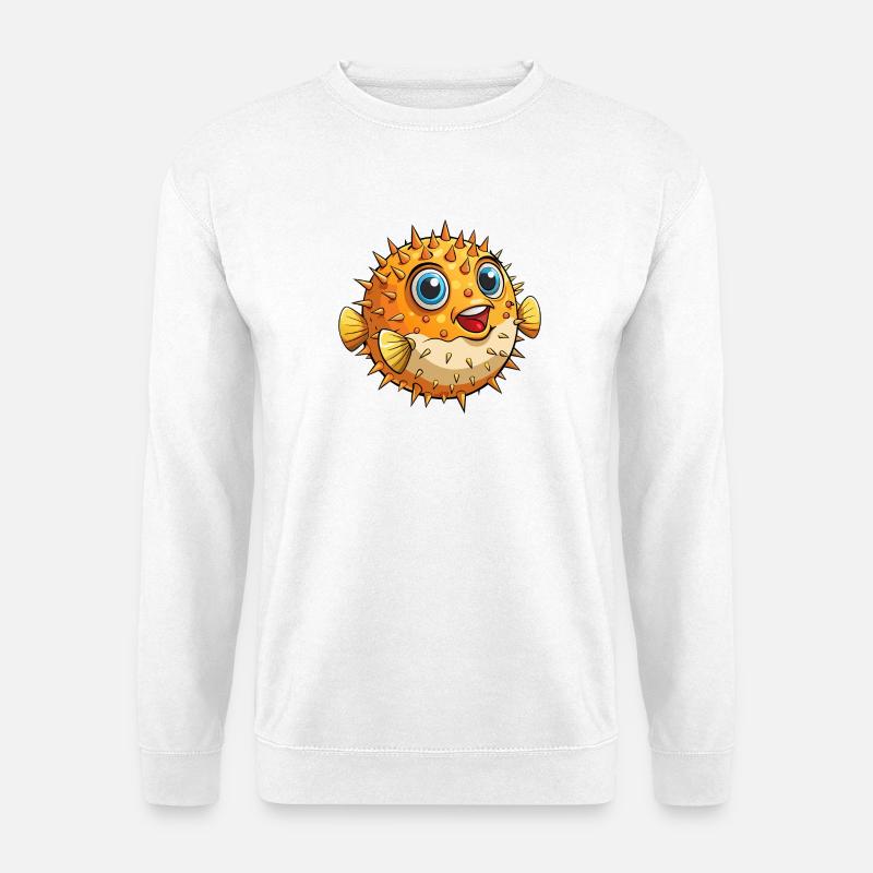Kugelfisch - Unisex Pullover - Weiß
