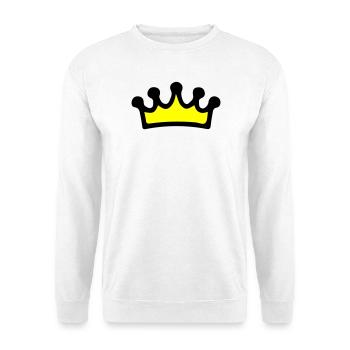 Symbole de la couronne - Sweat-shirt Unisexe - blanc - Devant