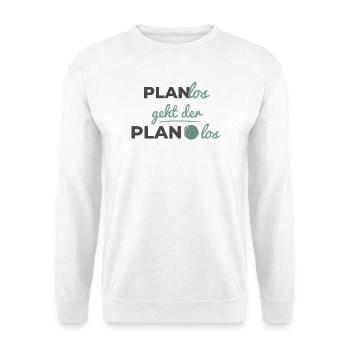 Le plan commence de manière désordonnée – Scandinave Soft Typography - Sweat-shirt Unisexe - blanc - Devant