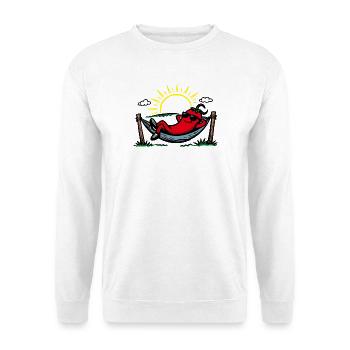 Chilling Chili Funny Pun Chilling Chilli - Unisex Sweatshirt - white - Front