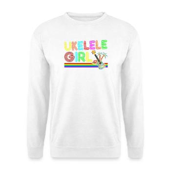 Hawaiian Ukulele Uke Retro 70s - Unisex Pullover - Weiß - Vorne