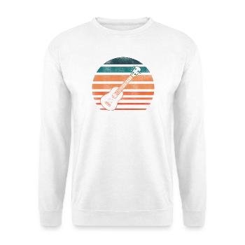 Ukulélé hawaïen ukulélé rétro vintage - Sweat-shirt Unisexe - blanc - Devant