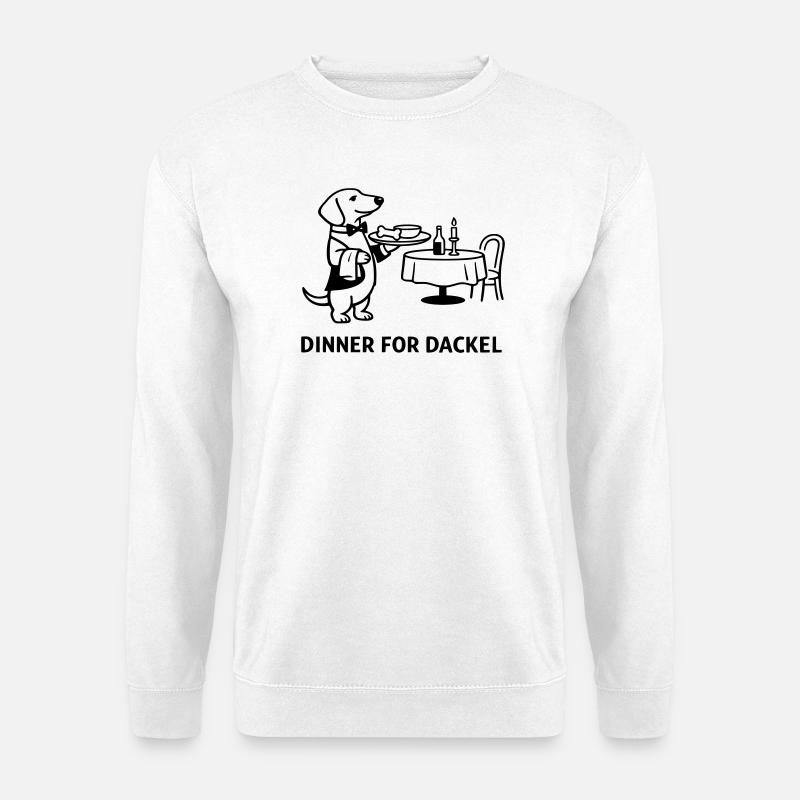 Dinner For Dachshund - Unisex Sweatshirt - white