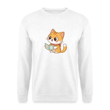 Cat Explorer and Map - Unisex Sweatshirt - white - Front